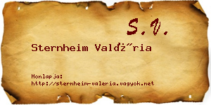 Sternheim Valéria névjegykártya